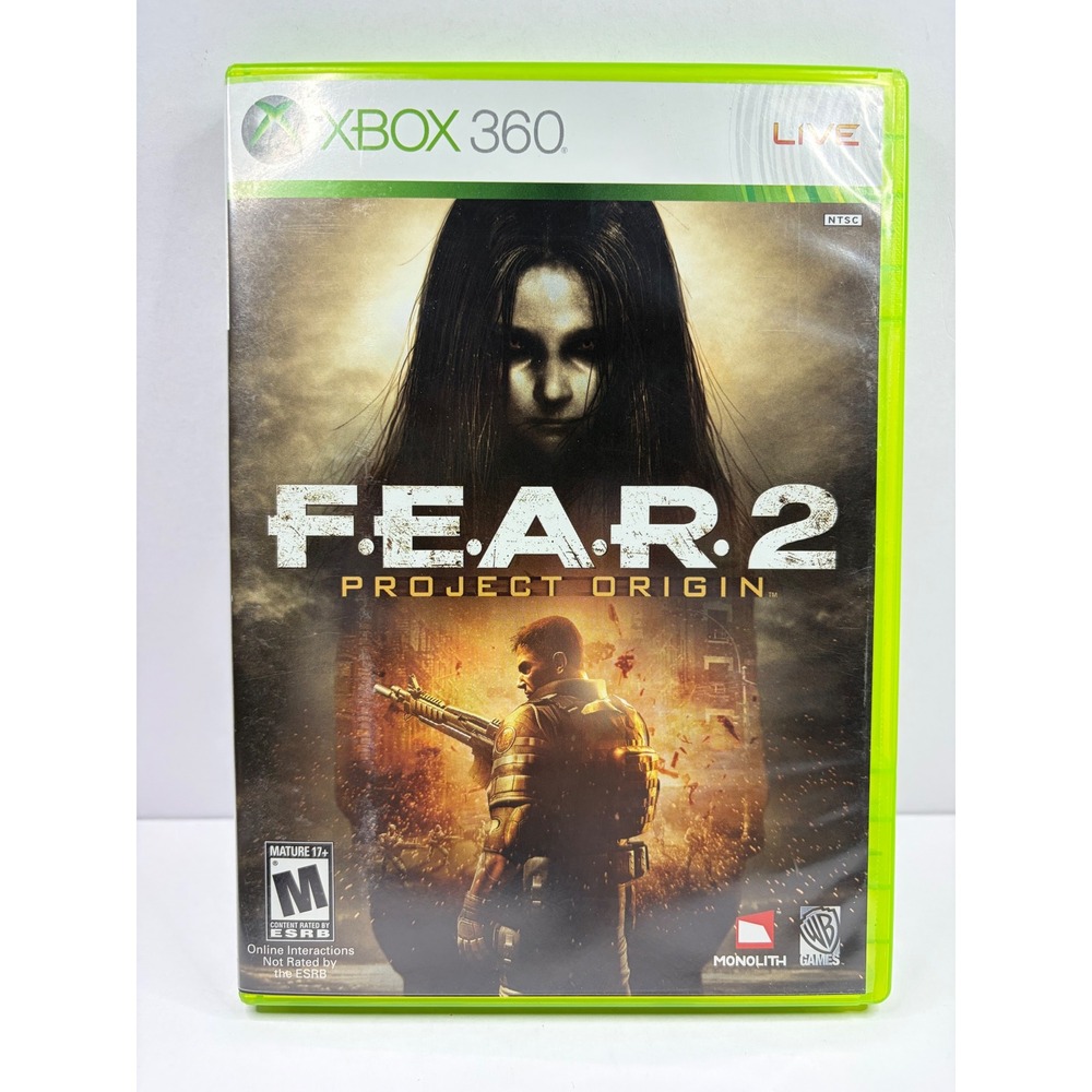 F.E.A.R. 2 Project Origin Xbox 360 CIB First Person Shooter Horror Game NTSC